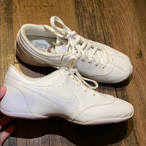 White Nike cheerleading shoes